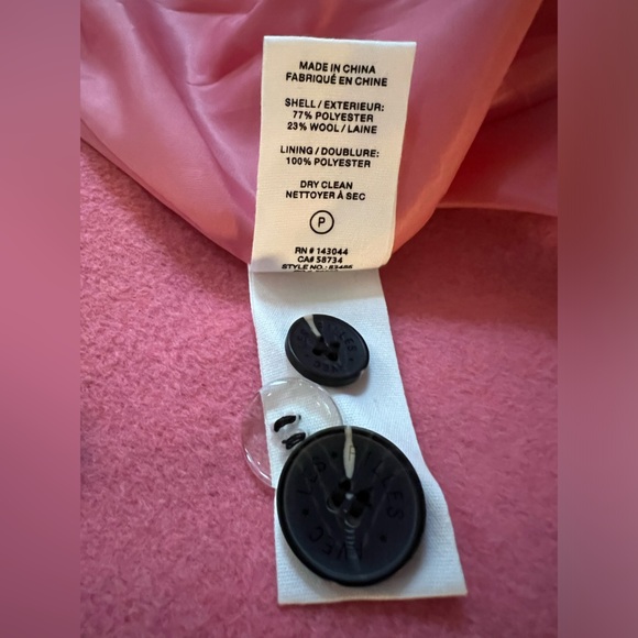 AVEC LES FILLES Wool Double Breasted Coat Retro Pink Jacket Small 4 6 NWT 💖 - Picture 13 of 16